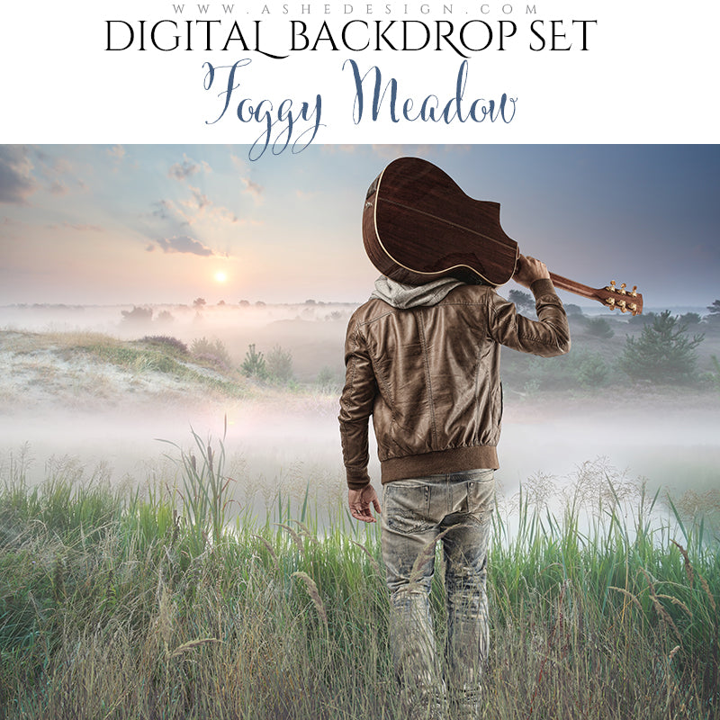 Ashe Design 16x20 Digital Backdrop Set - Foggy Meadow AFTER