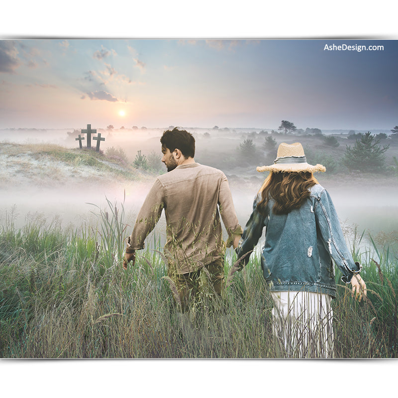 Digital Props 16x20 Backdrop Set - Following Faith