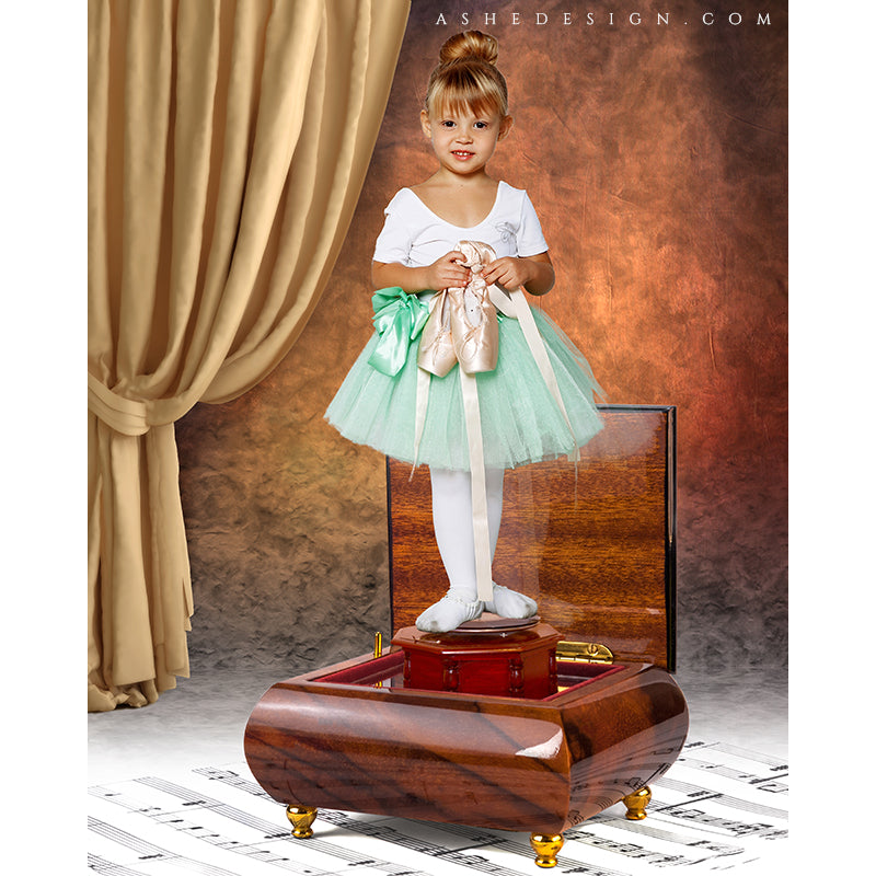 Digital Props 16x20 Backdrop Set - Music Box