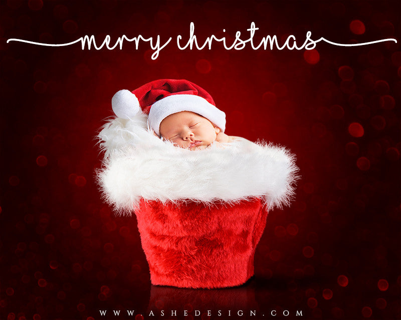 Digital Props 16x20 Backdrop Set - Santa Baby