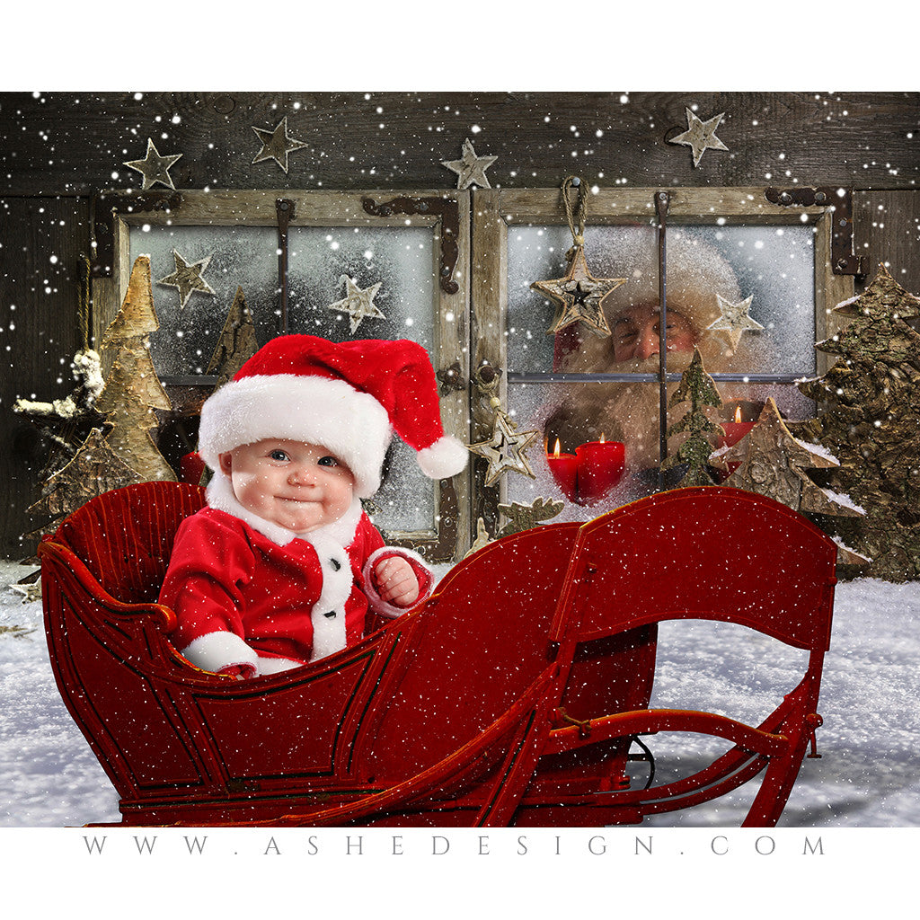 Digital Props 16x20 Backdrop Set - Secret Santa