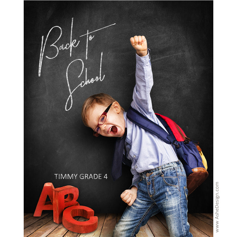 Ashe Design 16x20 Digital Backdrop Set - School Days AFTER