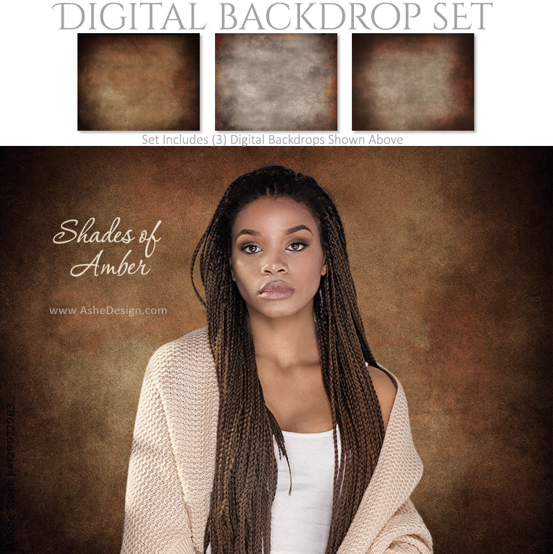 Digital Backdrop Set - Shades of Amber