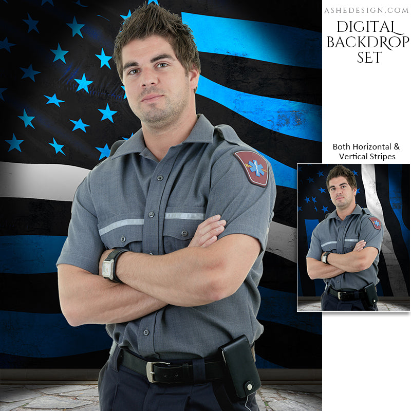 Digital Props - 16x20 Backdrops - EMS Flag Stone