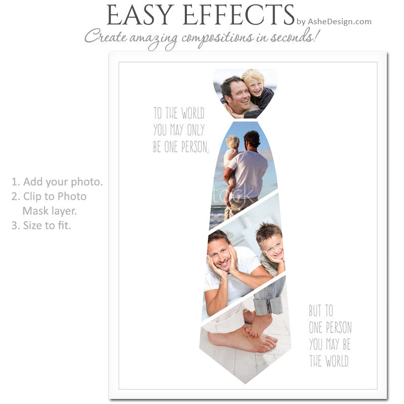 Ashe Design Easy Effects Necktie Collage
