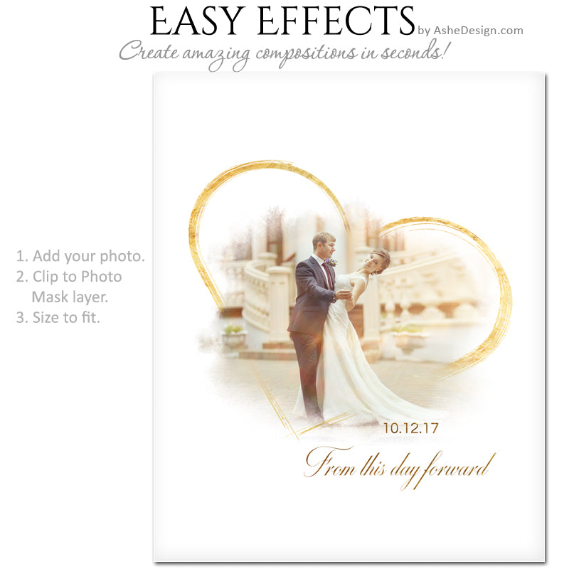 Ashe Design 16x20 Easy Effects - One Heart