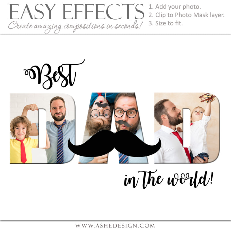 Ashe Design 16x20 Easy Effects - Best Dad