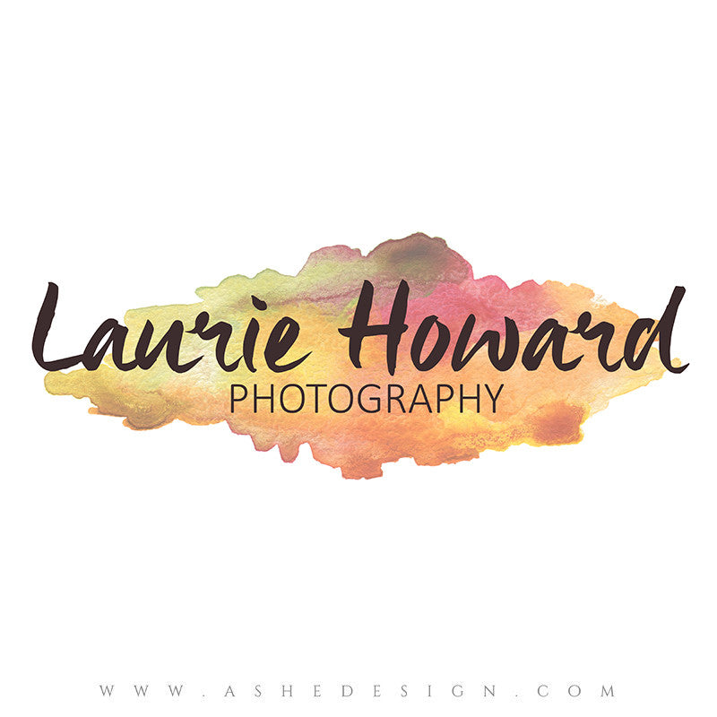 Ashe Design Customizable Photography Logo - Watercolor