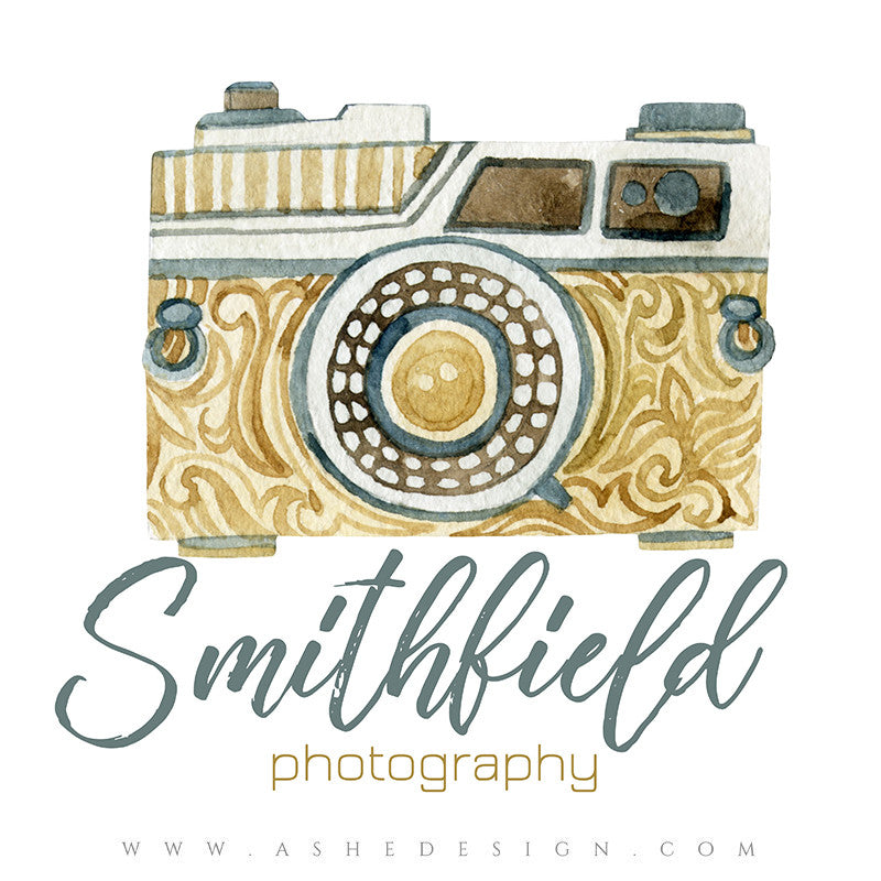 Customizable Logo - Watercolor Camera