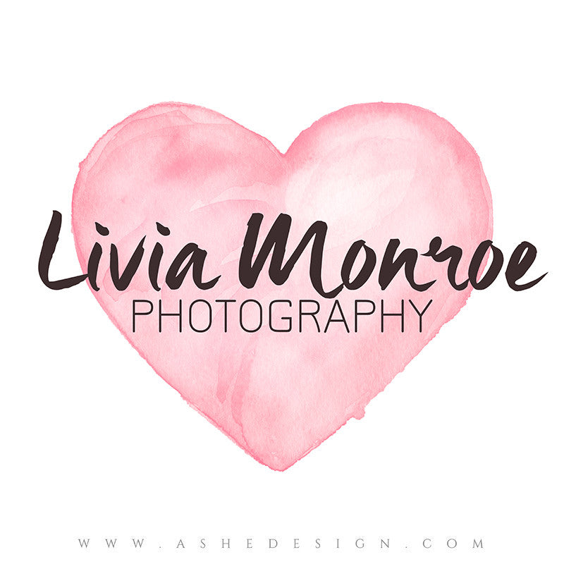 Customizable Logo - Watercolor Heart