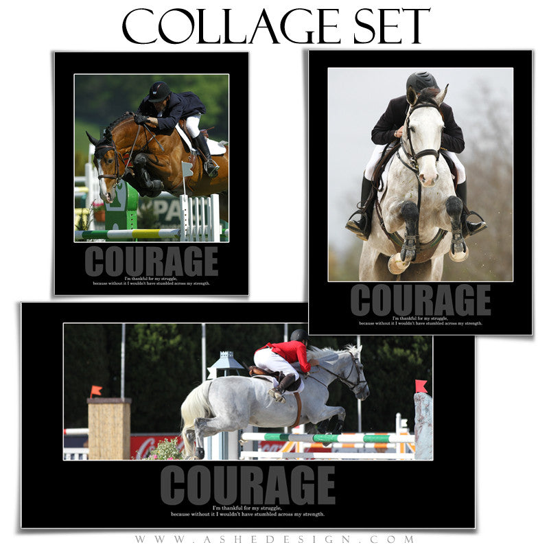 Motivational Collage Set (8x10,10x20,11x14) - Courage