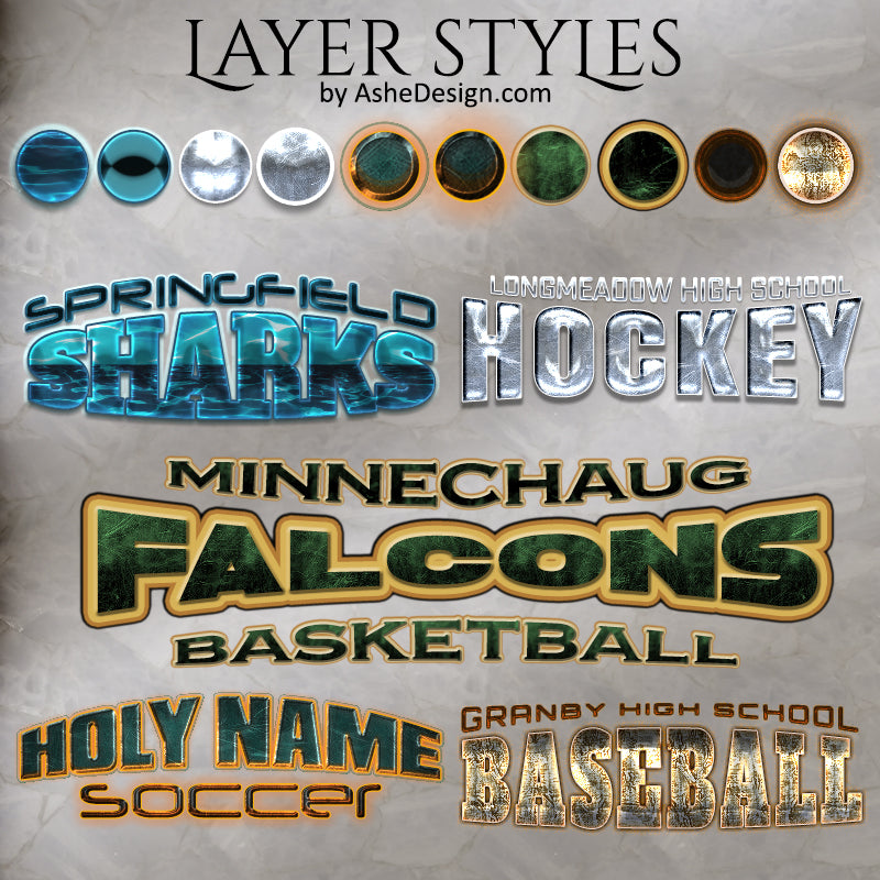 Designer Gems - Photoshop Style Set - Sports Headlines