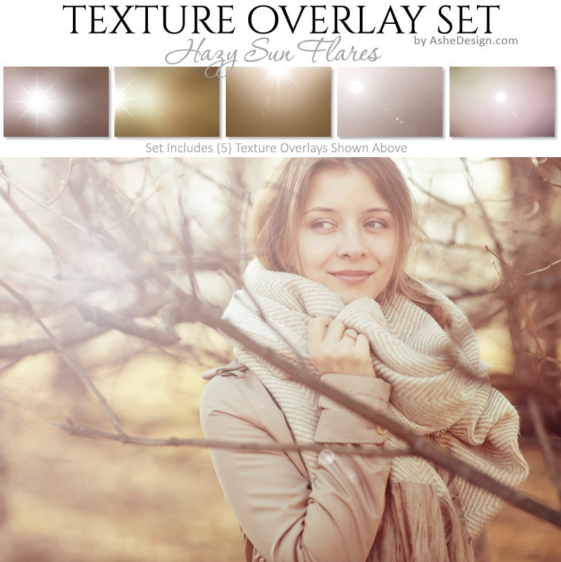 Texture Overlay Set - Hazy Sun Flares