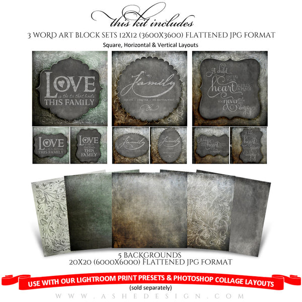 Collage Accessory Kit - Chalkboard Family