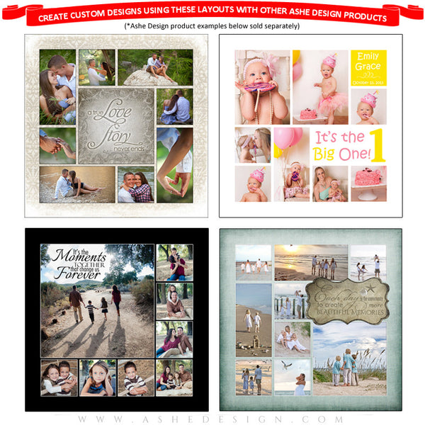 Photoshop Collage Layouts - Simply Stated 12x12