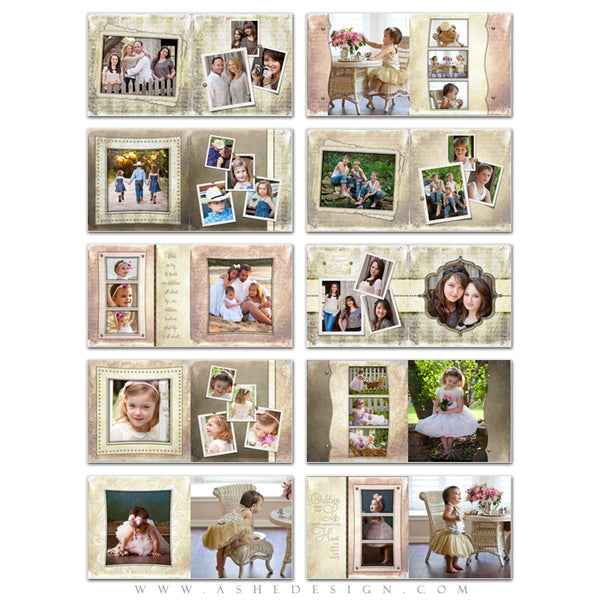 Photo Book Template (10x10) - Victorian Garden