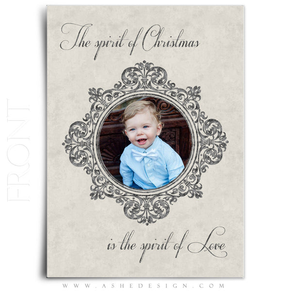 5x7 Flat Christmas Card - Chalkboard Parchment