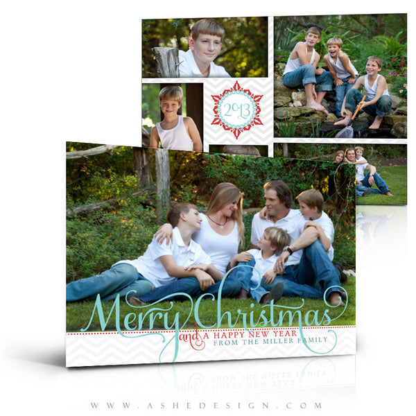 5x7 Flat Christmas Card - Curly Christmas
