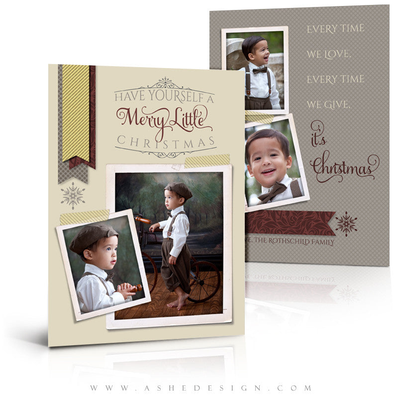 5x7 Flat Christmas Card - Merry Little Christmas