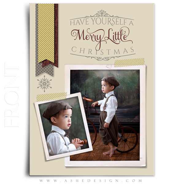 5x7 Flat Christmas Card - Merry Little Christmas