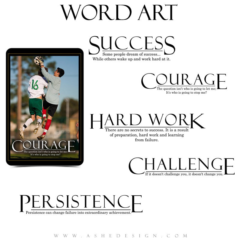 Sports Word Art Collection - Motivational Set (1)