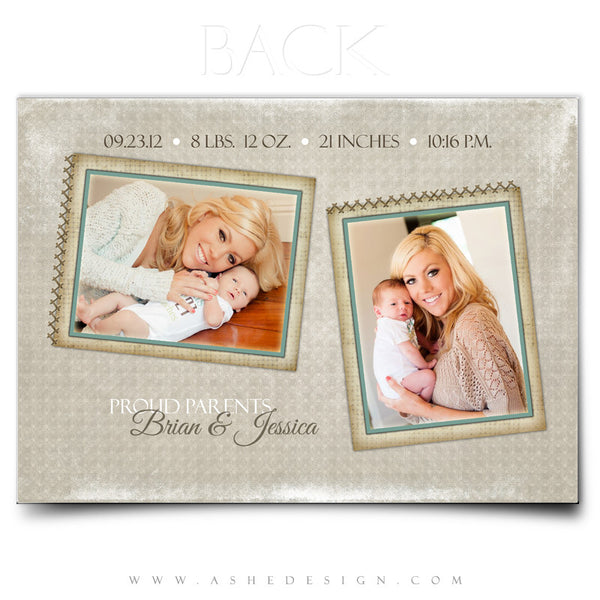 A Stitch In Time Birth Announcement Template