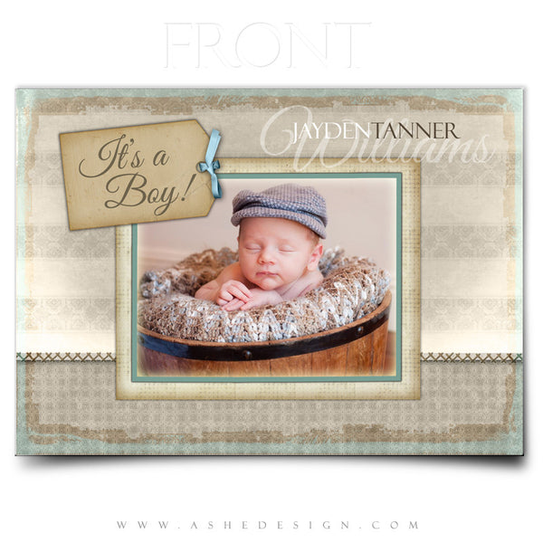 A Stitch In Time Birth Announcement Template