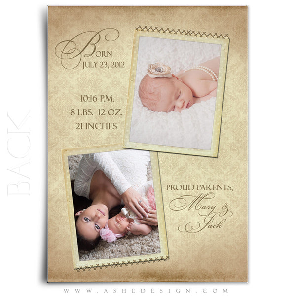 A Stitch In Time Birth Announcement Template