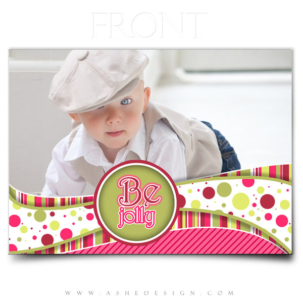 5x7 Flat Christmas Card - Be Jolly