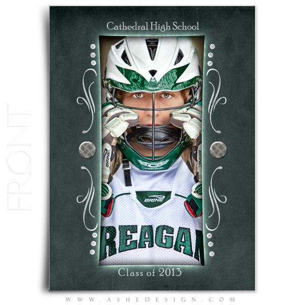 5x7 Flat Graduation Card  - Chalkboard Senior Boy