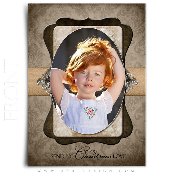 5x7 Flat Christmas Card - Chocolate Silk