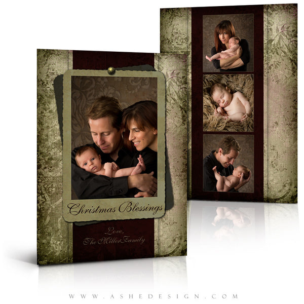 5x7 Flat Christmas Card - Christmas Blessings