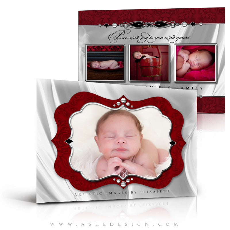 5x7 Flat Christmas Card - Christmas Bling