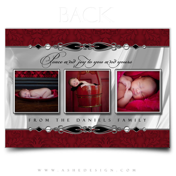 5x7 Flat Christmas Card - Christmas Bling