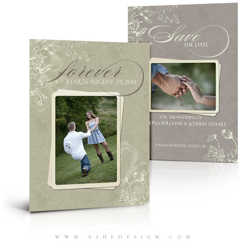 5x7 Flat Save The Date Card - Forever