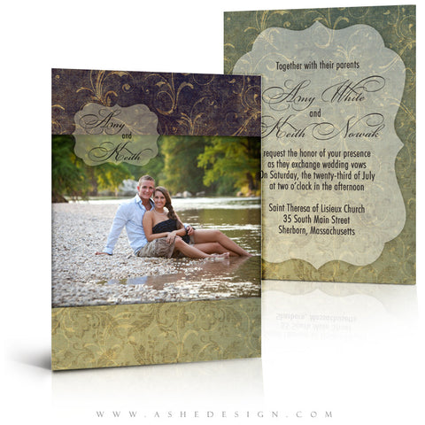 5x7 Flat Wedding Invitation - Forever After
