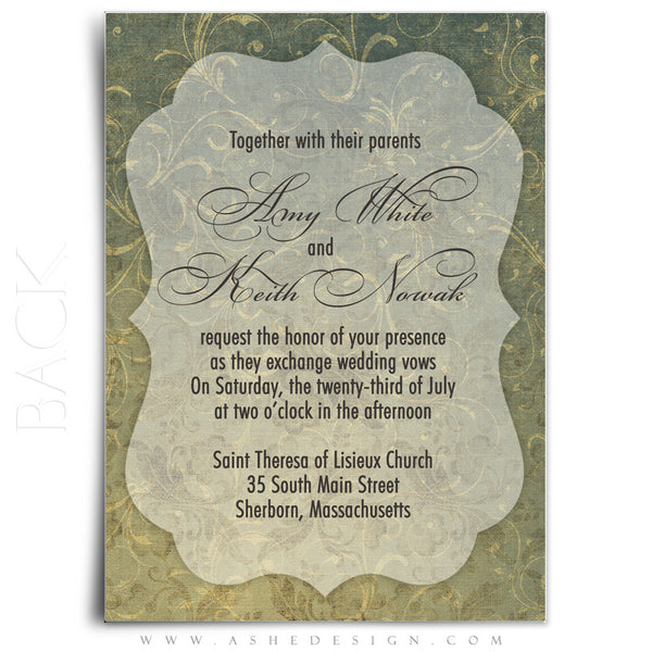 5x7 Flat Wedding Invitation - Forever After
