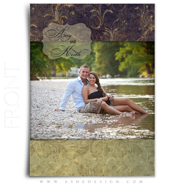 5x7 Flat Wedding Invitation - Forever After