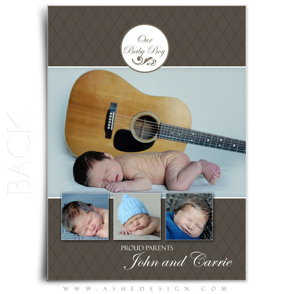 5x7 Flat Birth Announcement - Gabriel Matthew