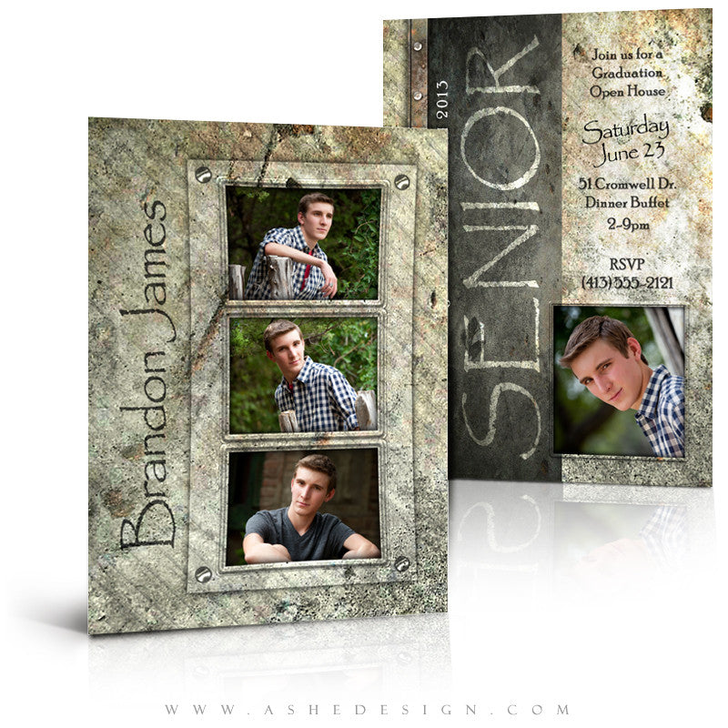 5x7 Flat Graduation Card  - Granite