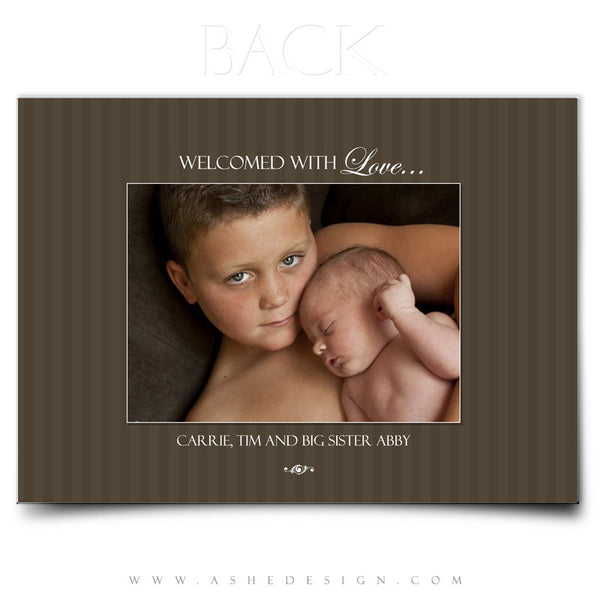 5x7 Flat Birth Announcement - Griffin Michael
