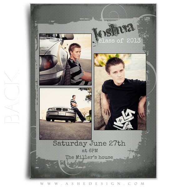 5x7 Flat Graduation Card  - Halftone Him