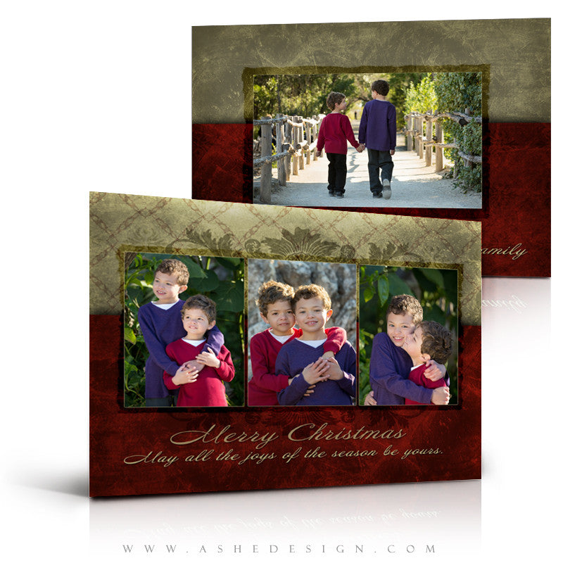 5x7 Flat Christmas Card - Holiday Luxury