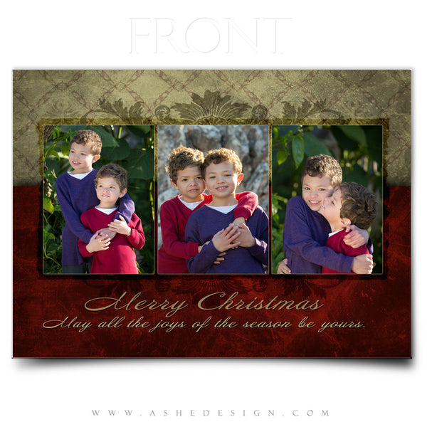 5x7 Flat Christmas Card - Holiday Luxury