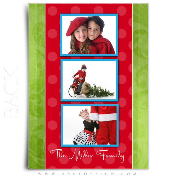 5x7 Flat Christmas Card - Holly Jolly Christmas