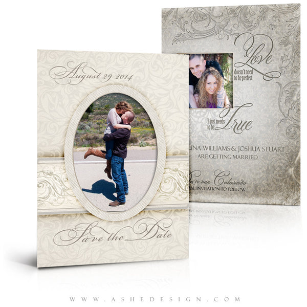5x7 Flat Save The Date Card  - I Do