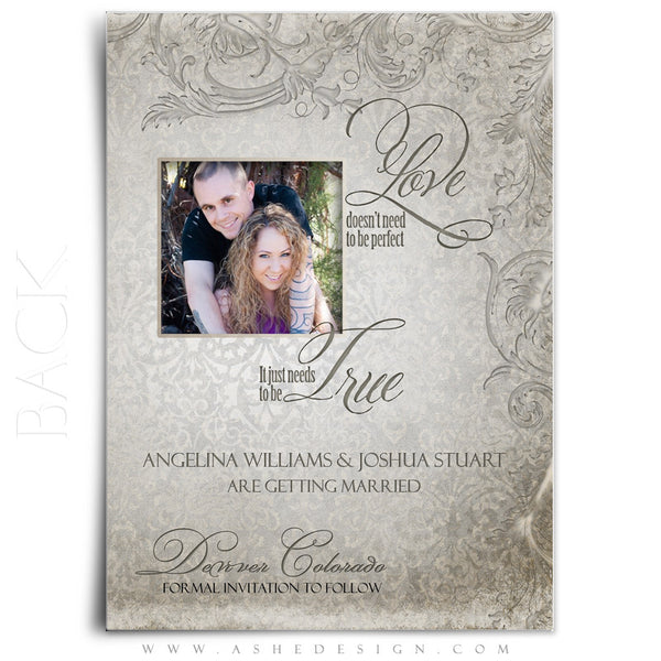 5x7 Flat Save The Date Card  - I Do