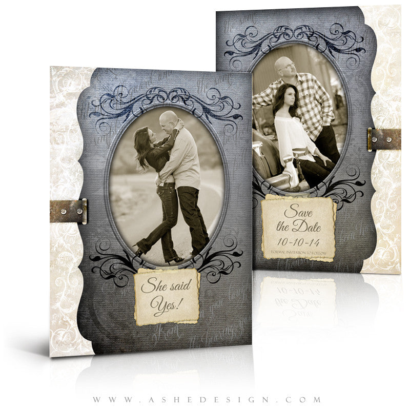 5x7 Flat Save The Date Card - Love Is