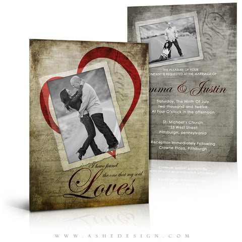 5x7 Flat Card Design - Love Letters