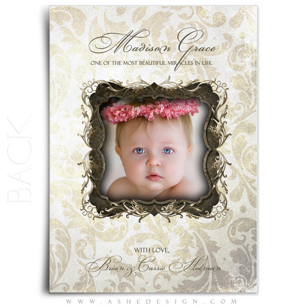 5x7 Flat Birth Announcement - Madison Grace